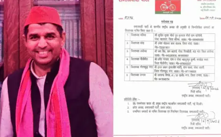 Noida News : इंदर प्रधान बने समाजवादी पार्टी के नए जिलाध्यक्ष, सुधीर भाटी को हटाया
