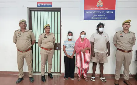 Noida News : तीन माह की बच्ची को अगवा करने वाली  दो महिलाओं सहित तीन गिरफ्तार,बच्ची बरामद