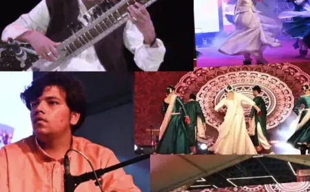Noida News : यूपीआईटीएस मे पद्मश्री पंडित शिवनाथ मिश्र की सितार प्रस्तुति, कथक, सुगम संगीत और थारू नृत्य ने बांधा समां