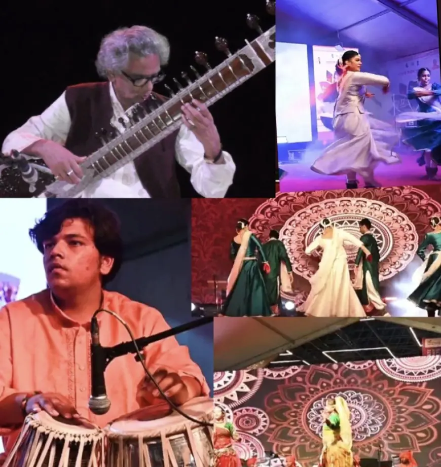 Noida News : यूपीआईटीएस मे पद्मश्री पंडित शिवनाथ मिश्र की सितार प्रस्तुति, कथक, सुगम संगीत और थारू नृत्य ने बांधा समां