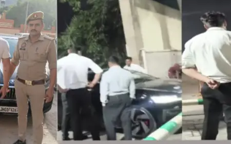 Noida News :  बूम बैरियर तोड़कर सोसाइटी में घुसा बीएमडब्ल्यू कार सवार, सोशल मीडिया पर वीडियो वायरल, पुलिस ने किया गिरफ्तार