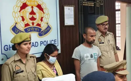 Ghaziabad News : अवैध संबंधों में बाधा बन रहे पति की महिला ने प्रेमी संग मिलकर की हत्या,  गिरफ्तार