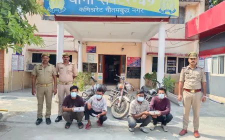Noida News : चार शातिर लुटेरे गिरफ्तार