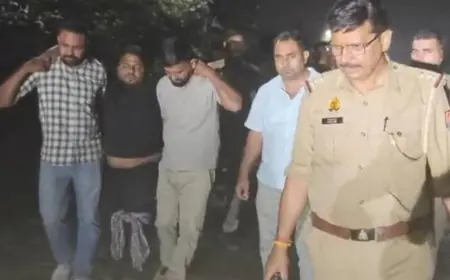 Ghaziabad News : व्यापारी की हत्या करने वाला बदमाश पुलिस मुठभेड़ में गिरफ्तार
