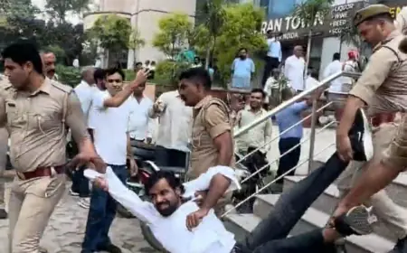 Jewar News : यमुना विकास प्राधिकरण के कार्यालय पर धरना देने जा रहे किसान हिरासत में