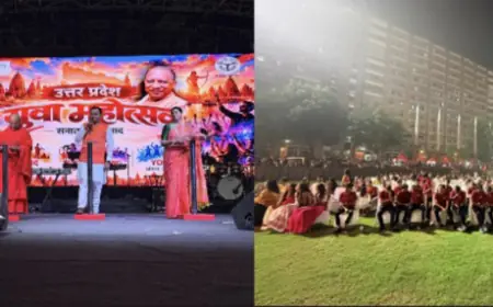 Greater Noida News : "भाव एक भाषा अनेक"  मंत्र के साथ गूंजा सनातनी शंखनाद