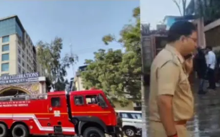 Ghaziabad News : होटल के पांचवे तल पर लगी आग, अफरा- तफरी मची