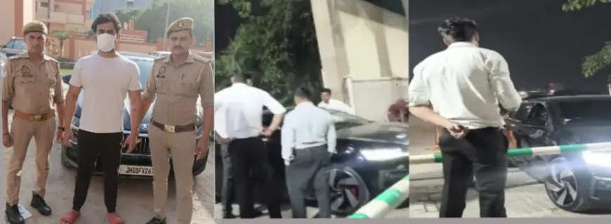 Noida News :  बूम बैरियर तोड़कर सोसाइटी में घुसा बीएमडब्ल्यू कार सवार, सोशल मीडिया पर वीडियो वायरल, पुलिस ने किया गिरफ्तार