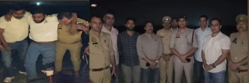 Ghaziabad News : पुलिस मुठभेड़ के दौरान 10 हजार रुपए का इनामी लुटेरा गिरफ्तार, पैर में लगी गोली
